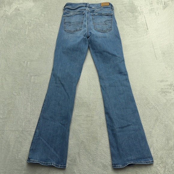 American Eagle Jeans Womens 00 Short Blue Kick Boot Next Level Stretch Flare - Picture 8 of 10